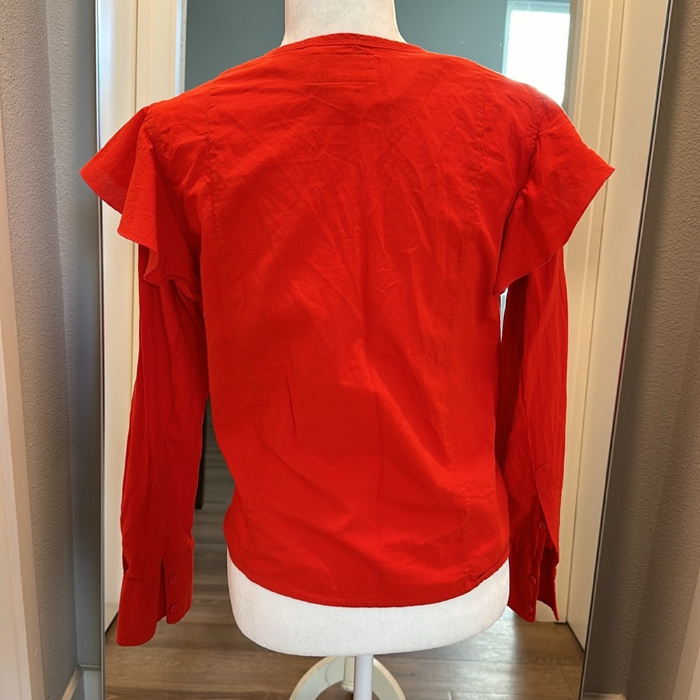 Current/Elliot Red Ruffle Blouse - Picture 5 of 6